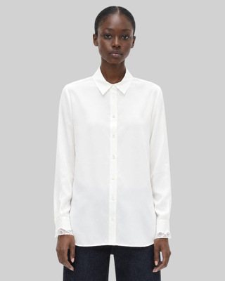 Unbleached silk shirt