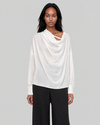 Ecru Long-Sleeve Top