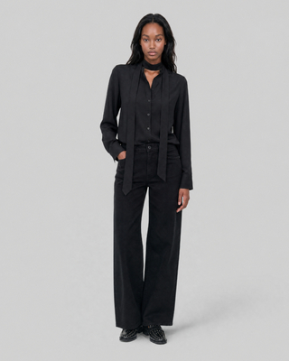Shirt with a black cravat