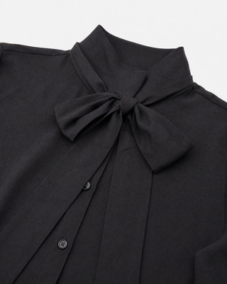 Shirt with a black cravat