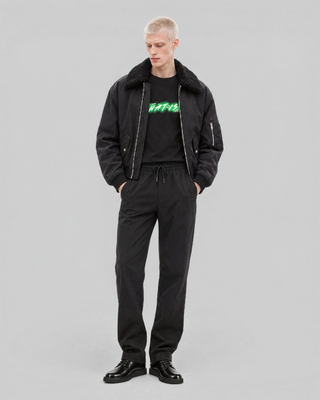 Black bomber jacket