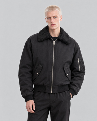 Black bomber jacket