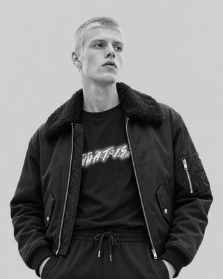 Black bomber jacket