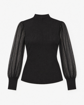 Black knit top