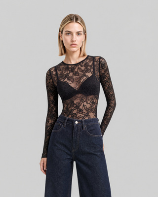 Black lace bodysuit