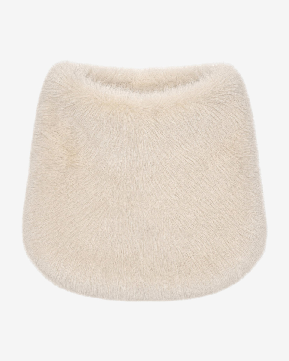 Ecru faux fur neck warmer