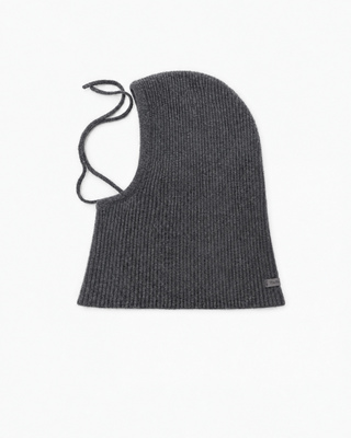 Unisex Gray Wool and Yak Balaclava