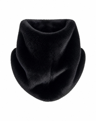 Black faux fur neck warmer