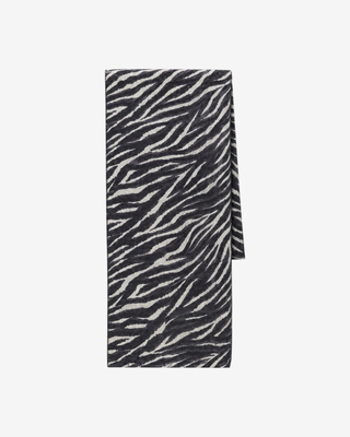 Unisex khaki leopard-print wool scarf