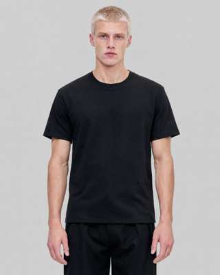 Unisex Straight-Fit Solid Black T-Shirt