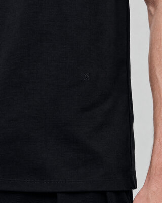 Unisex Straight-Fit Solid Black T-Shirt