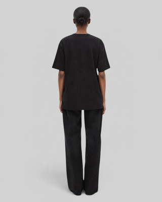 Unisex Straight-Fit Solid Black T-Shirt