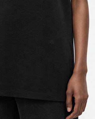 Unisex Straight-Fit Solid Black T-Shirt