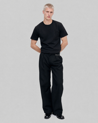 Unisex Straight-Fit Solid Black T-Shirt