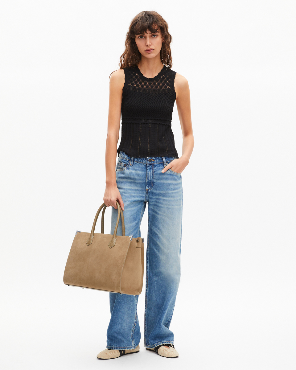 Black openwork top
