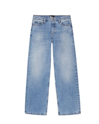 Blue wide-leg jeans
