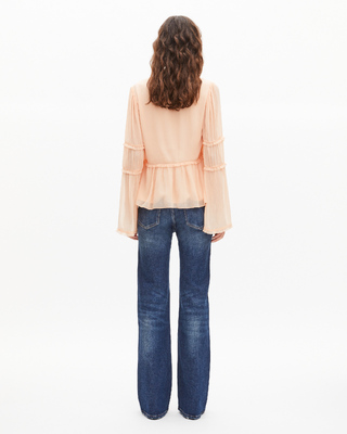 Top with peach ruffles