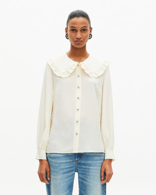 Unbleached silk shirt