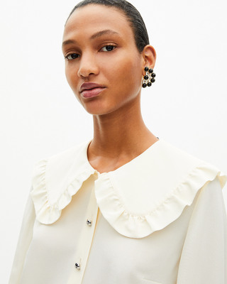 Unbleached silk shirt