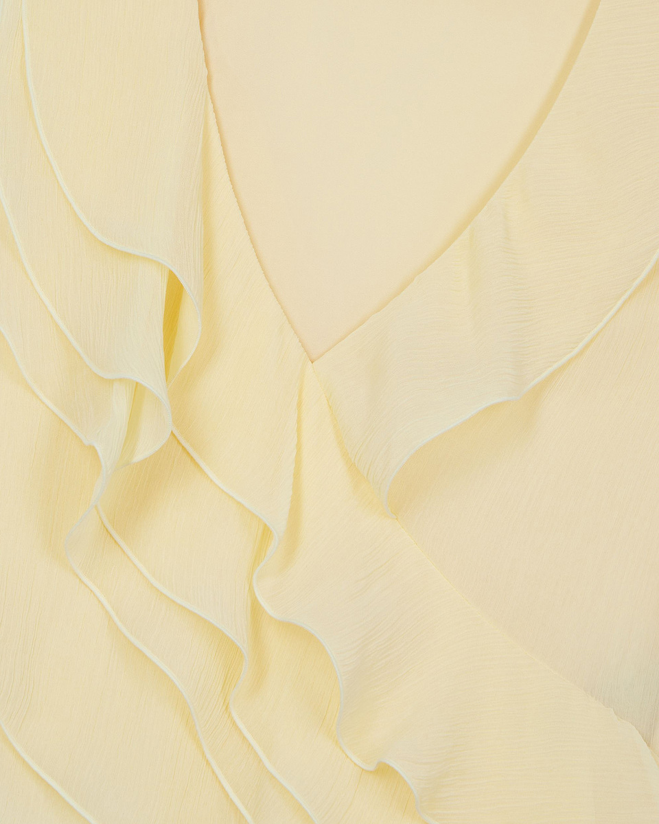 Yellow ruffled top