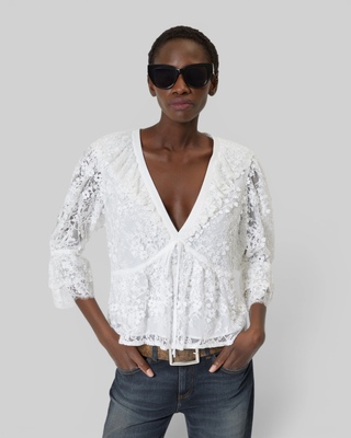 Ecru lace top