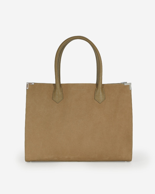 Ming L tote bag grained taupe