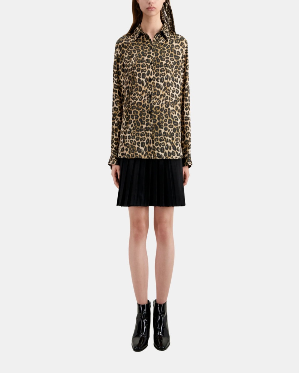 Leopard print silk shirt