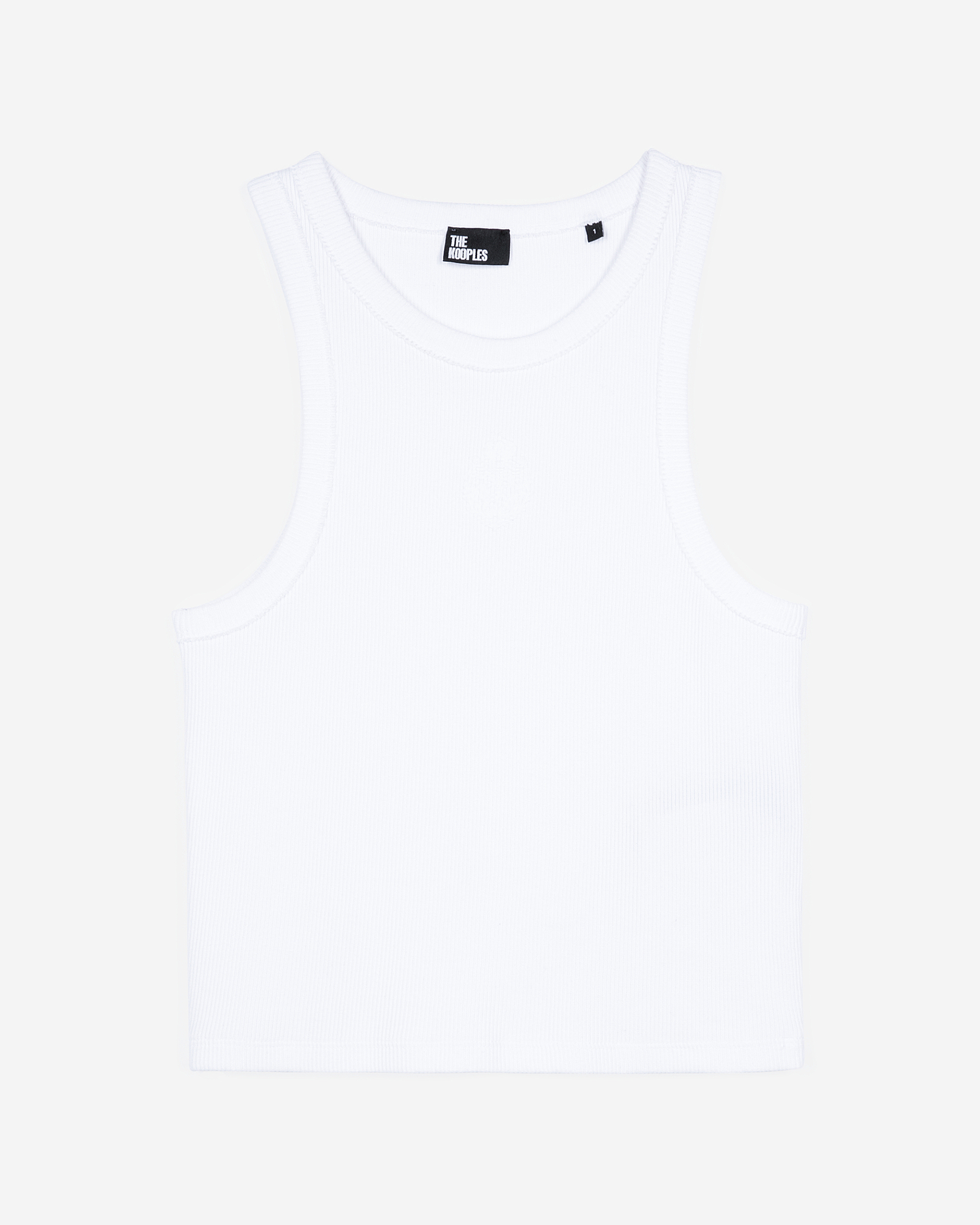 Débardeur avec blason blanc