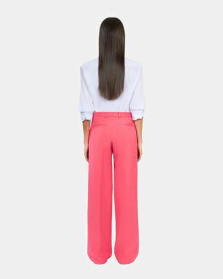 Pantalon tailleur fuchsia