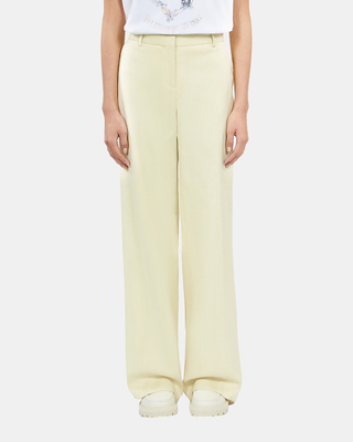 Pantalon tailleur jaune clair