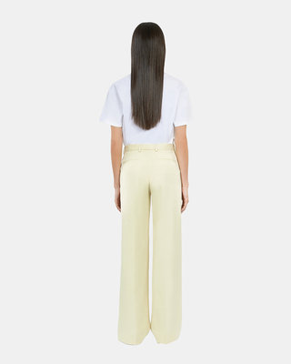 Pantalon tailleur jaune clair
