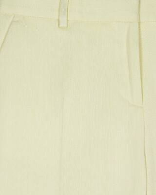 Pantalon tailleur jaune clair