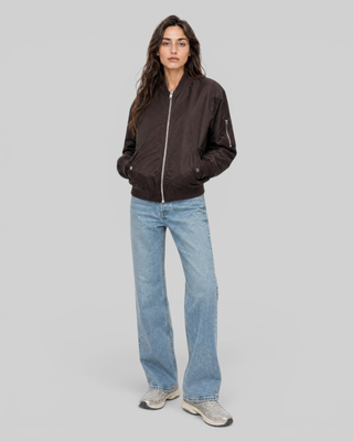 Bomber oversize marron