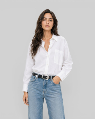 Chemise en coton blanche