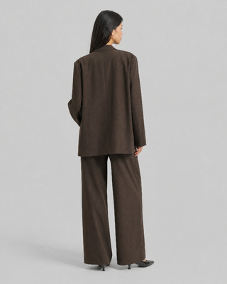 Veste de tailleur en laine marron