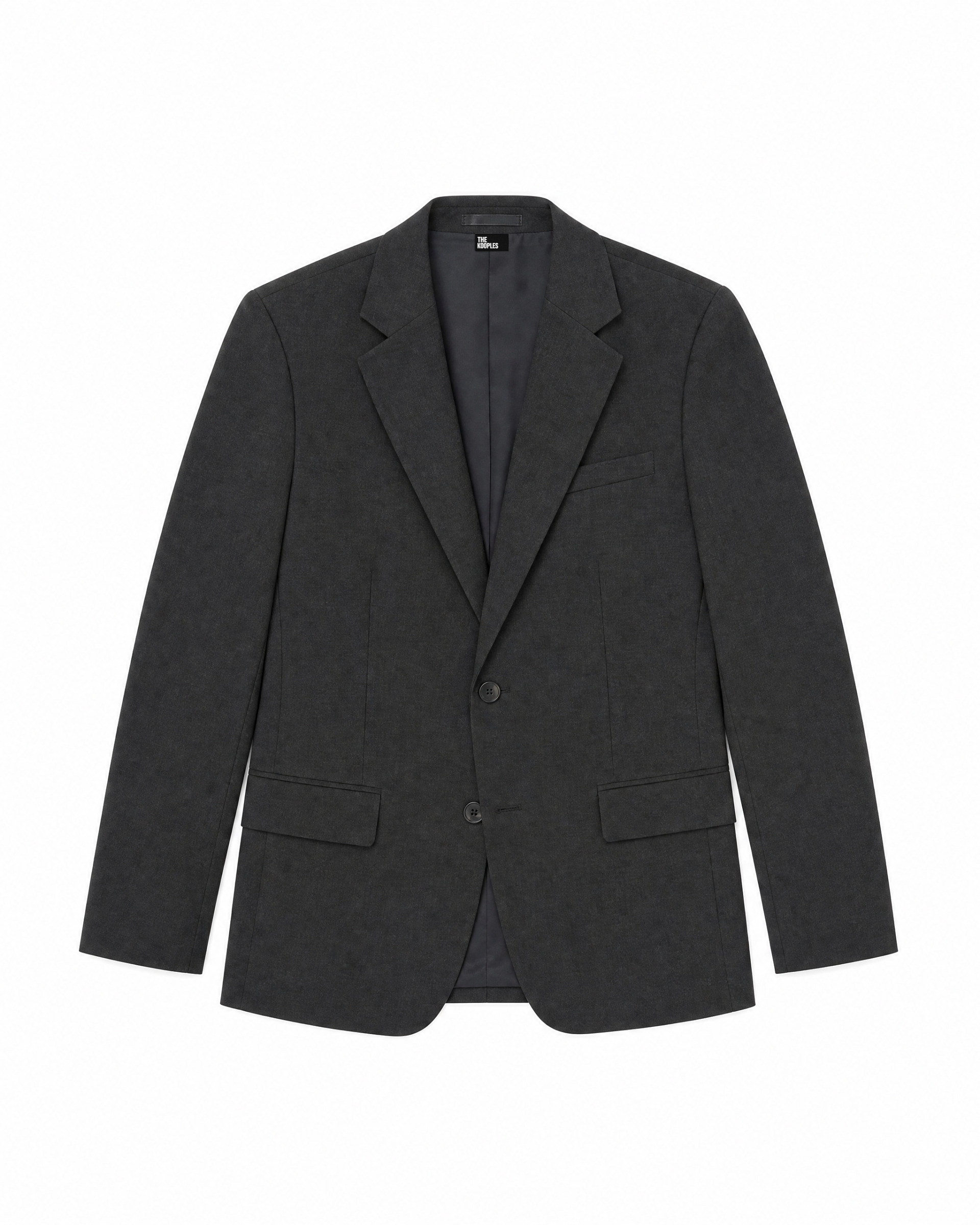 Veste de costume en laine gris anthracite