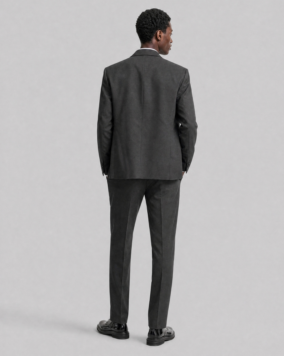 Veste de costume en laine gris anthracite