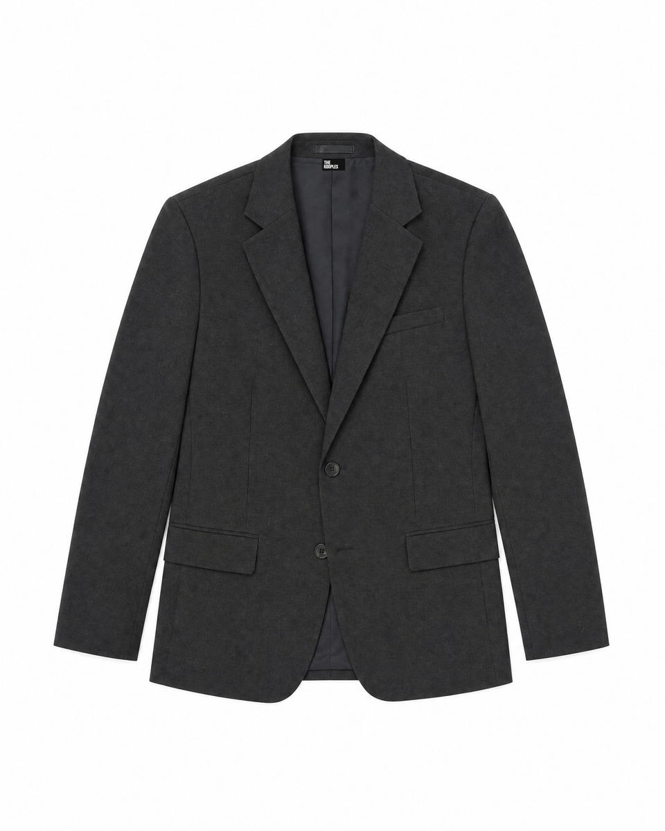 Veste de costume en laine gris anthracite