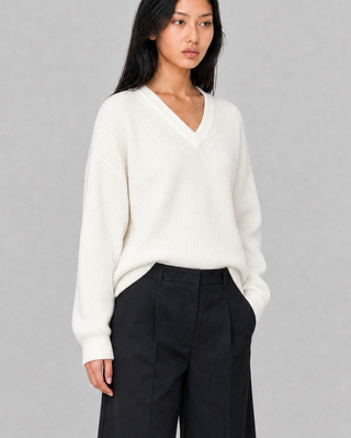 Pull en laine m&eacute;rinos &eacute;cru