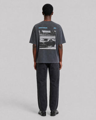 T-shirt avec s&eacute;rigraphie voiture noir