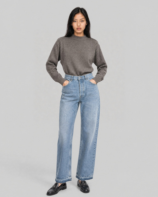 Pull en laine m&eacute;rinos et cachemire marron