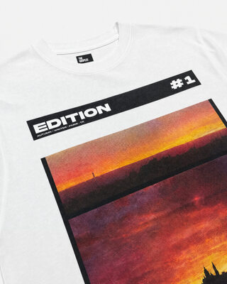 T-shirt mixte avec s&eacute;rigraphie blanc