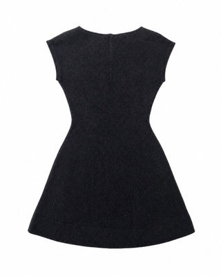 Robe courte en maille noire