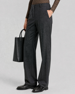 Pantalon large en flanelle gris
