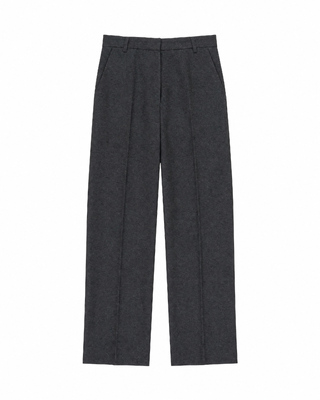 Pantalon large en flanelle gris
