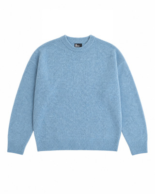 Pull en mohair m&eacute;lang&eacute; bleu