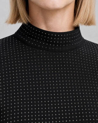 Robe courte strass&eacute;e noire