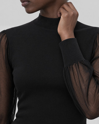 Top en maille noir