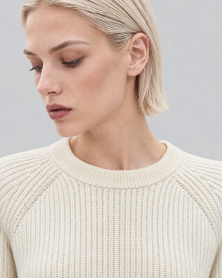 Pull en laine m&eacute;rinos &eacute;cru