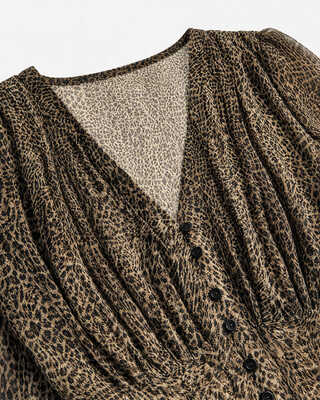 Robe courte imprim&eacute; l&eacute;opard